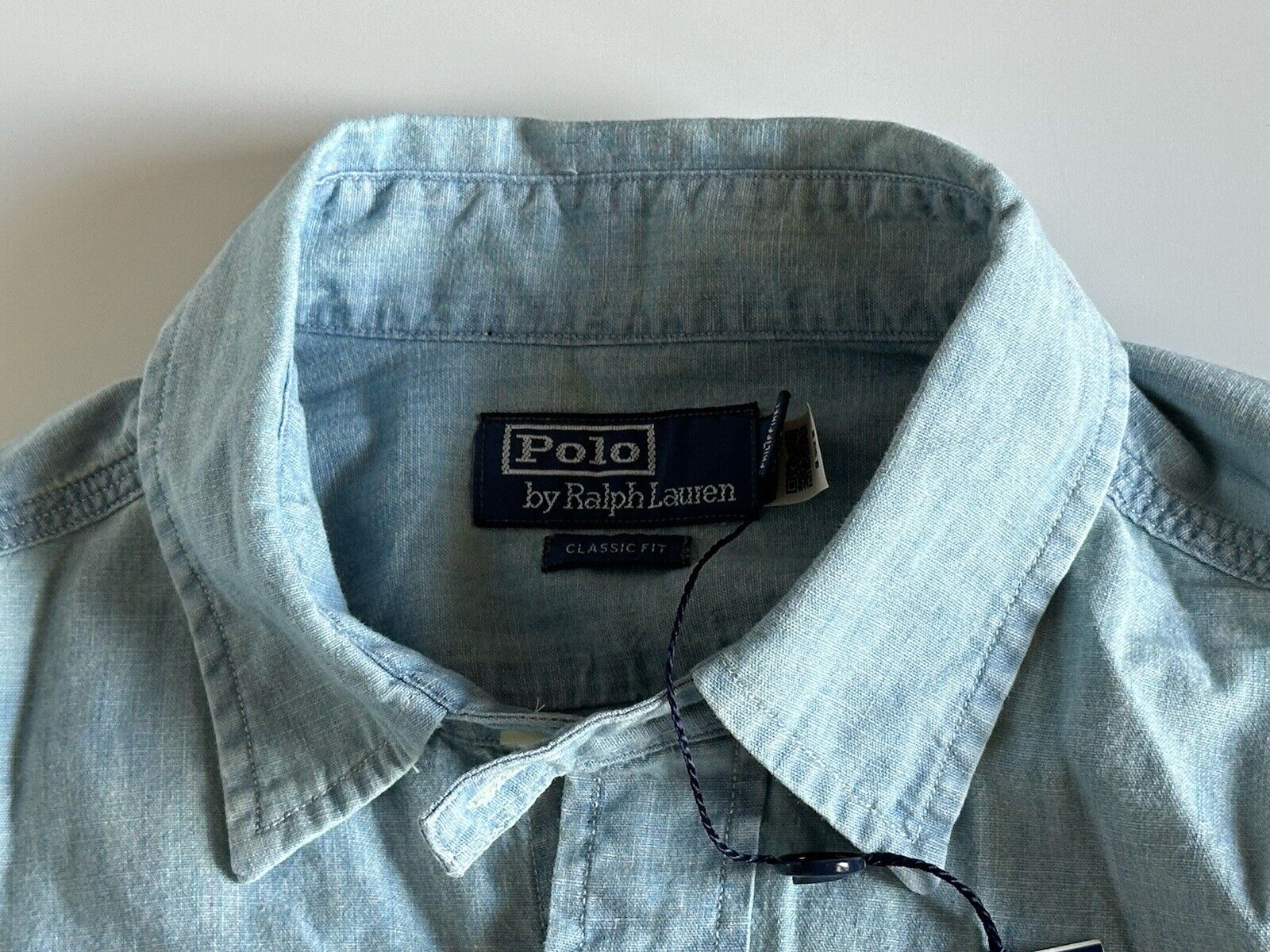 Мужская синяя хлопковая рубашка на пуговицах Polo Ralph Lauren, размер NWT 148 долларов США, большая