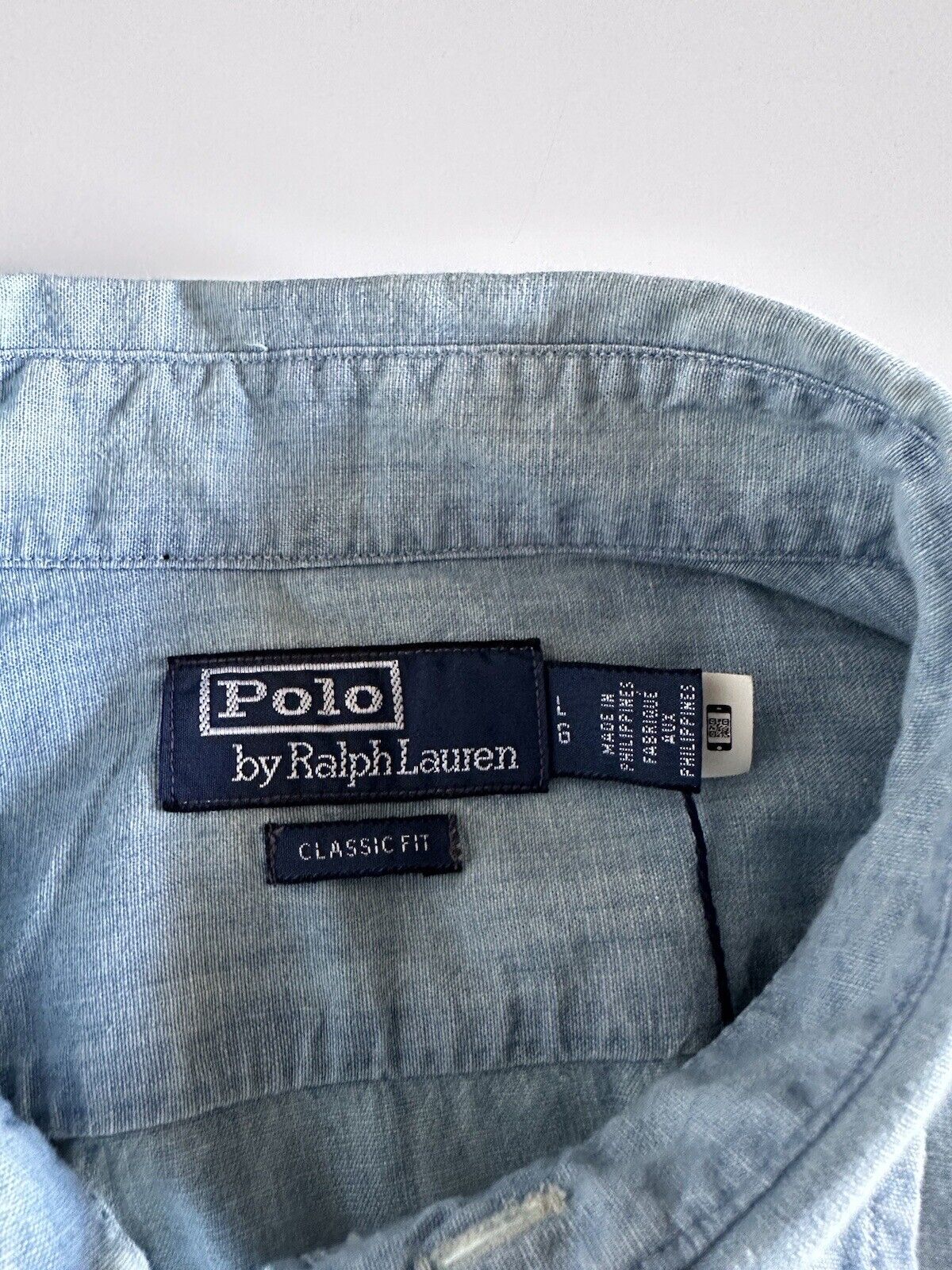 Мужская синяя хлопковая рубашка на пуговицах Polo Ralph Lauren, размер NWT 148 долларов США, большая