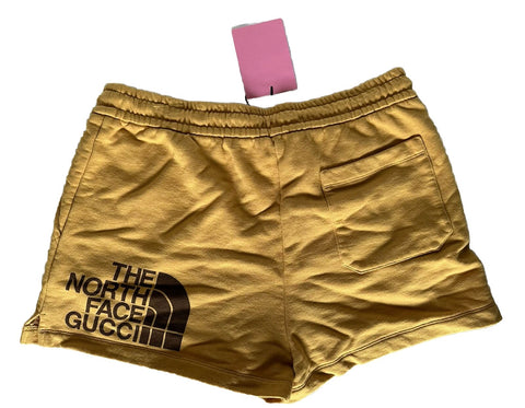 NWT $620 The North Face x Gucci Web Print Men's Shorts Mustard XL Italy 651726