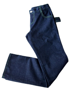 NWT $1200 Bottega Veneta Mid Rise Topstitch Straight Leg Indigo Jeans 6 US (42)