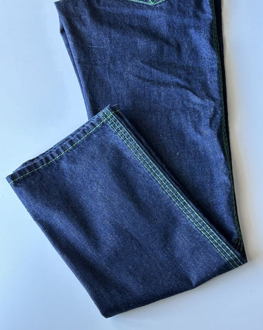 NWT $1200 Bottega Veneta Mid Rise Topstitch Straight Leg Indigo Jeans 6 US (42)