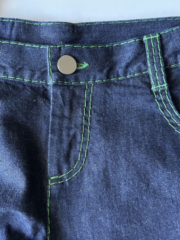 NWT $1200 Bottega Veneta Mid Rise Topstitch Straight Leg Indigo Jeans 6 US (42)