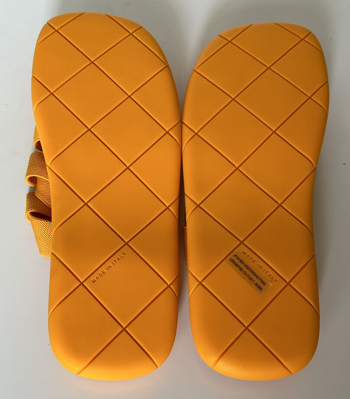 NIB $790 Bottega Veneta Intrecciato Starfish Tangerine Sandals 11 US (44) 651402
