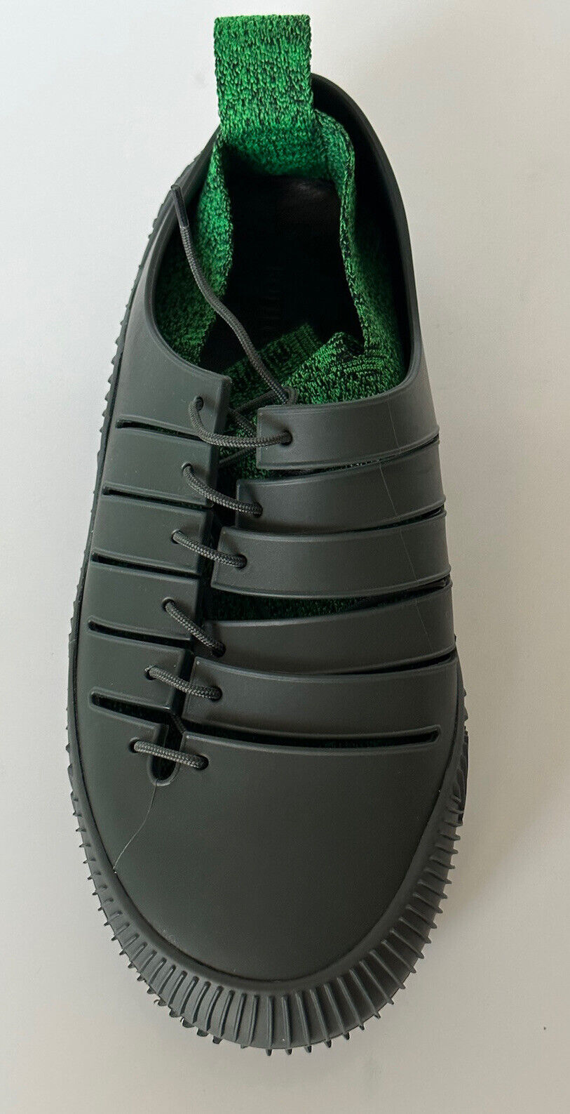 NIB 750 долларов США Bottega Veneta Tech Knit Rubber Green Climber Кроссовки 9 США 658725 IT 