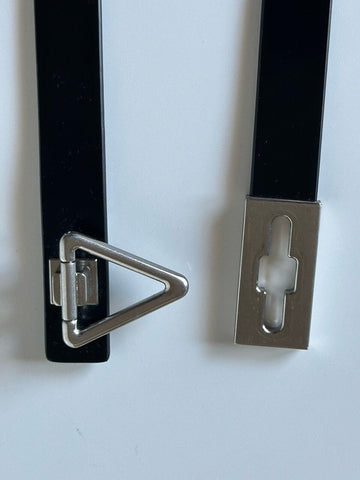 NWT $920 Bottega Veneta Spazzolato Adjustable Leather Black Belt 32/80 IT 685802