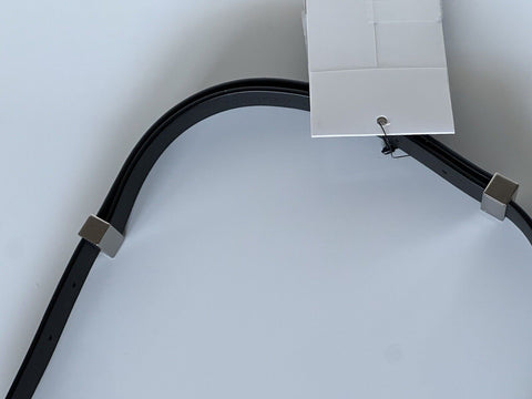 NWT $920 Bottega Veneta Spazzolato Adjustable Leather Black Belt 32/80 IT 685802