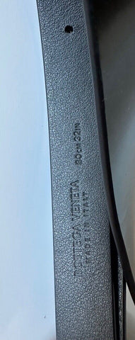 NWT $920 Bottega Veneta Spazzolato Adjustable Leather Black Belt 32/80 IT 685802