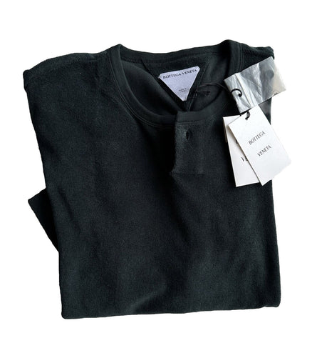 Neu mit Etikett: 550 $ Bottega Veneta Herren-T-Shirt aus Frottee-Jersey, Grün, Größe L, Italien, 656849