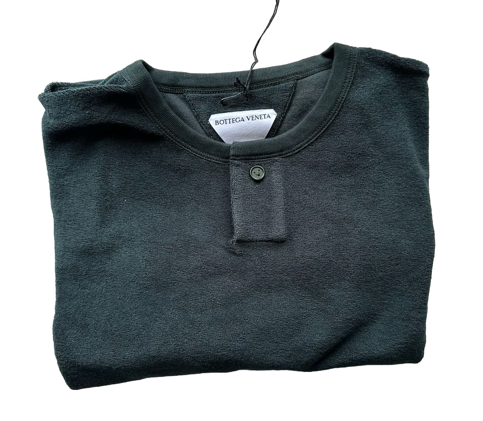 NWT $550 Bottega Veneta Men’s Toweling Jersey T-shirt Green Large Italy 656849