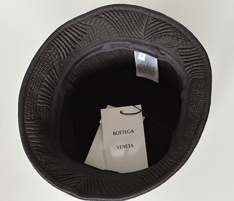 NWT $850 Bottega Veneta Intrecciato с узором Нейлоновая панама Коричневая L IT 708696 