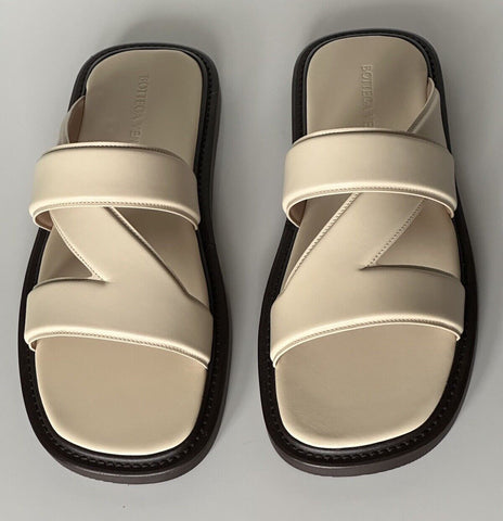NIB $ 760 Bottega Veneta Kalbsleder Herren Sandalen Schuhe Sea Salt 10 US 651420 