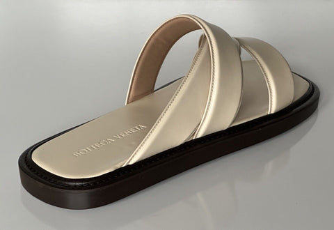 NIB $ 760 Bottega Veneta Kalbsleder Herren Sandalen Schuhe Sea Salt 10 US 651420 