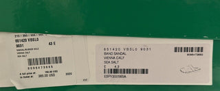 NIB 760 долларов США Bottega Veneta Мужские сандалии из телячьей кожи Sea Salt 10 США 651420 