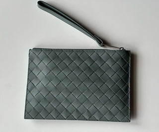 NWT $1000 Кожаный чехол Bottega Veneta Intrecciato Slate 592643 Италия 