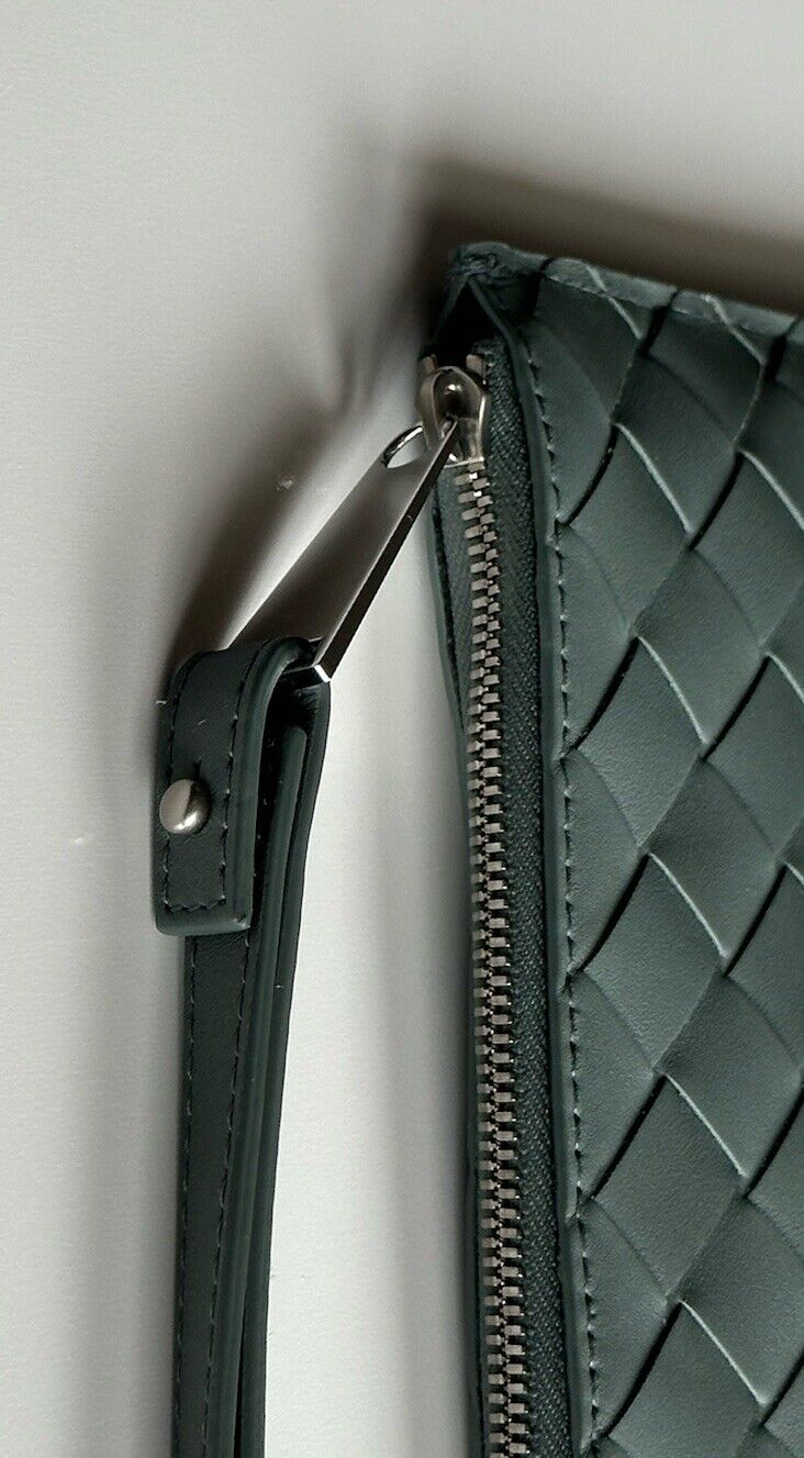 Neu mit Etikett: 1.000 $ Bottega Veneta Intrecciato Lederetui Schiefer 592643 Italien 