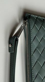 NWT $1000 Кожаный чехол Bottega Veneta Intrecciato Slate 592643 Италия 
