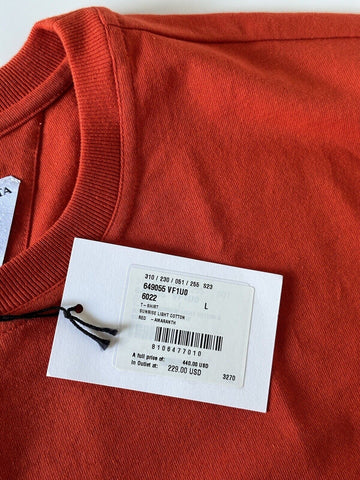 Neu mit Etikett: 440 $ Bottega Veneta Sunrise Light Cotton Herren-T-Shirt Rot L Italien 649055