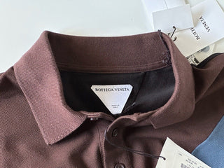NWT 700 долларов США Bottega Veneta Разноцветная рубашка-поло из хлопка пике S (оверсайз) 704205 