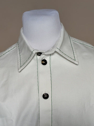 NWT Bottega Veneta Oversized Heavy Cotton Twill Shirt White 40 US (50 Eu) 687766