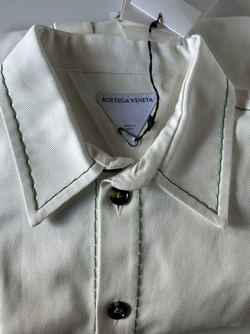 NWT Bottega Veneta Oversized Heavy Cotton Twill Shirt White 40 US (50 Eu) 687766