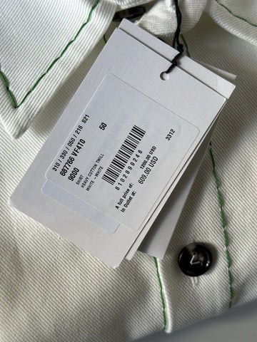 NWT Bottega Veneta Oversized Heavy Cotton Twill Shirt White 40 US (50 Eu) 687766
