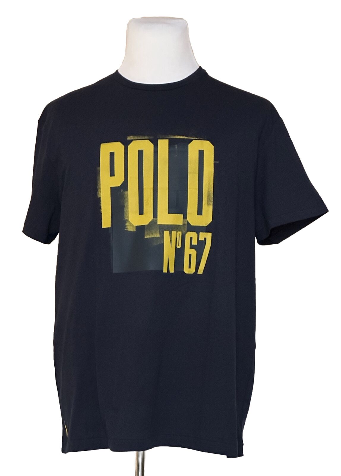 NWT Polo Ralph Lauren POLO 67 Men's Blue Short Sleeve T-Shirt Top Large