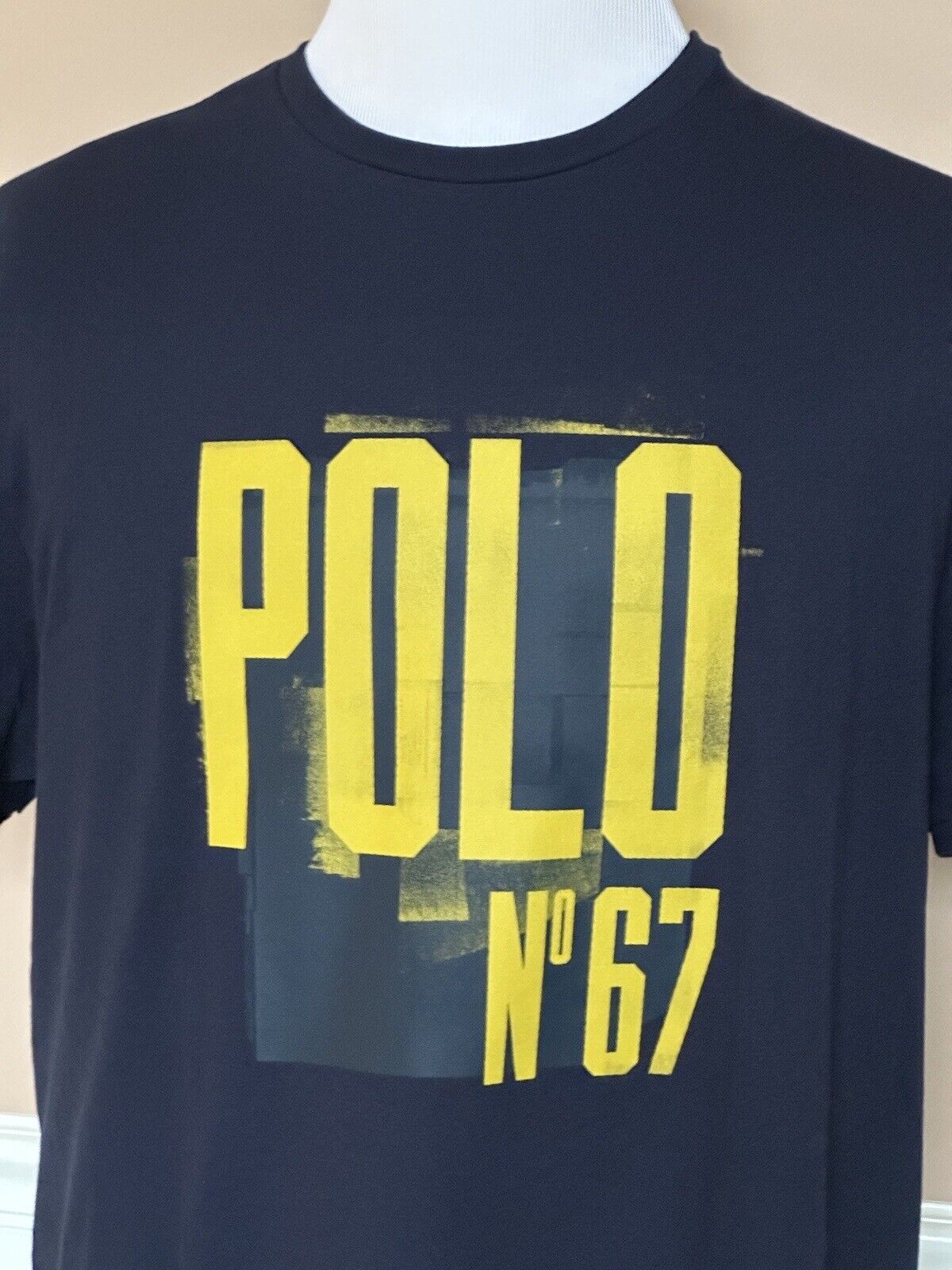 Neu mit Etikett: Polo Ralph Lauren POLO 67 Herren-T-Shirt mit kurzen Ärmeln, Blau, Größe L