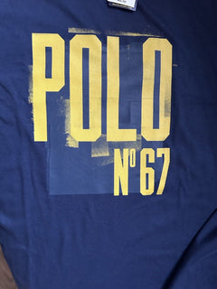 Мужская синяя футболка с коротким рукавом NWT Polo Ralph Lauren POLO 67, большой размер