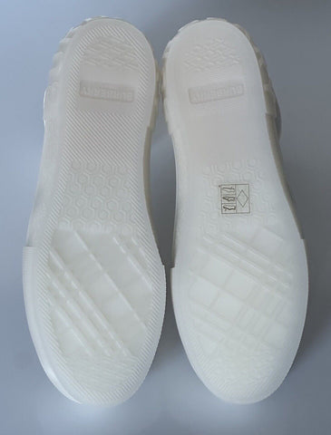 NIB 850 $ Burberry Vanilla Beige High-Top-Sneaker für Herren 12 US (45 Eu) 8052334 IT 
