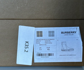 Мужские высокие кеды Burberry Vanilla Beige за 850 долларов США 12 США (45 ЕС) 8052334 IT 
