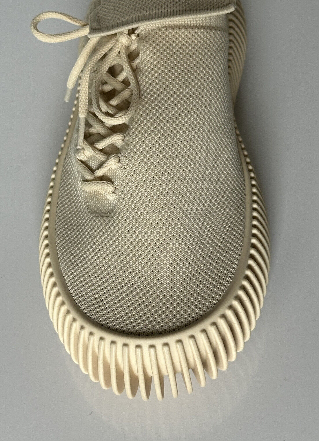 NIB 920 $ Bottega Veneta Tech Knit Cane Sugar Sneakers für Herren 8 US (41 Eu) 690112 