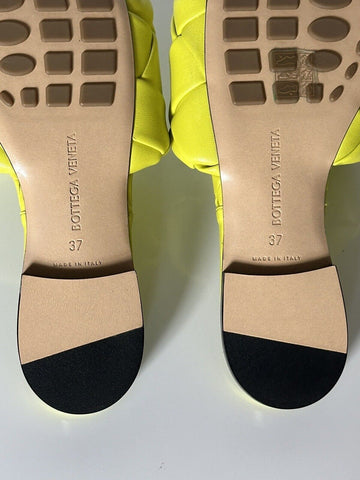 NWT $1350 Bottega Veneta Yellow Lemon Flat Sandals Shoes 7 US (37 Euro) 608853