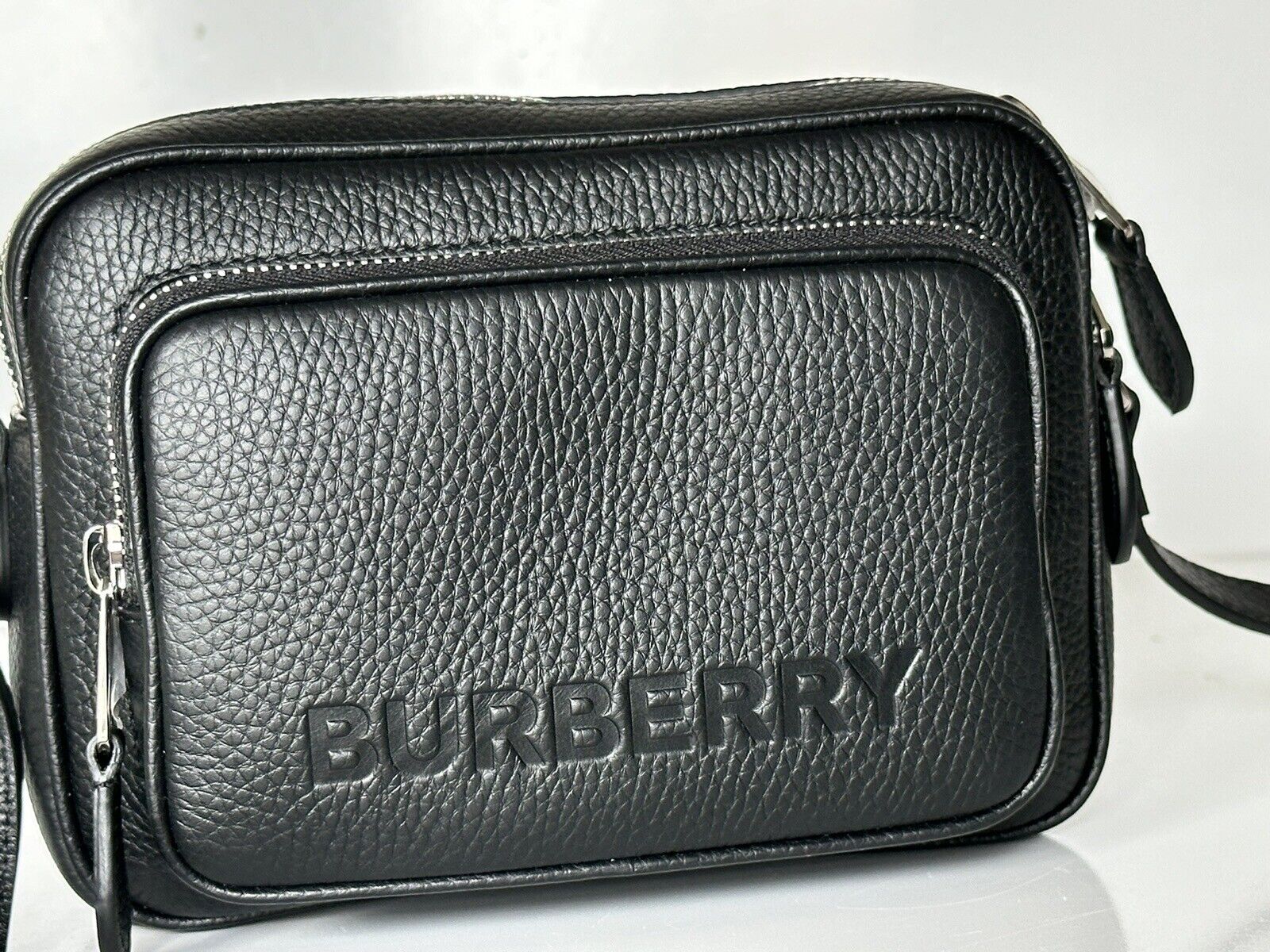 NWT $1290 Burberry Small Leather Camera Shoulder Bag Black Made in Italy 8061569