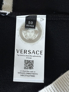 NWT Versace Medusa Logo Wool Knit Sweater Black 40 US (50 Eu)  Italy A86467