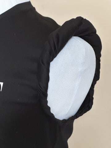 NWT $775 Versace Goddess Logo T-Shirt  6 US (40 Euro) Black 1A06529 Italy