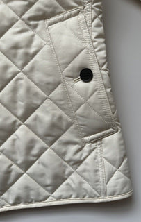 Burberry Frankby Quilted Diamond Soft Sand Womens Jacket  Large 8067767 NWT $960