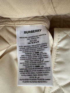 Burberry Frankby Quilted Diamond Soft Sand Womens Jacket  Large 8067767 NWT $960