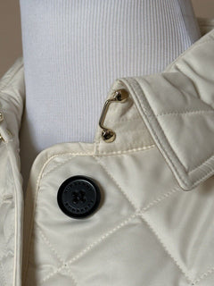 Burberry Frankby Quilted Diamond Soft Sand Womens Jacket  Large 8067767 NWT $960