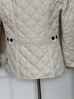 Burberry Frankby Quilted Diamond Soft Sand Womens Jacket  Large 8067767 NWT $960