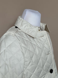 Burberry Frankby Quilted Diamond Soft Sand Womens Jacket  Large 8067767 NWT $960