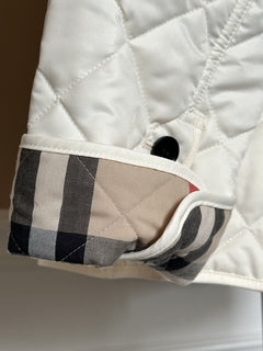 Burberry Frankby Quilted Diamond Soft Sand Womens Jacket  Large 8067767 NWT $960