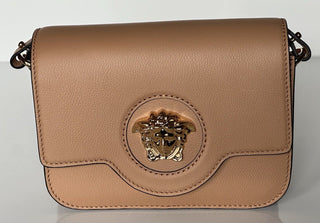 NWT $1550 Versace Medusa Head Leather Caramel Small Shoulder Bag 1008100 IT