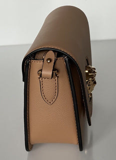 NWT $1550 Versace Medusa Head Leather Caramel Small Shoulder Bag 1008100 IT
