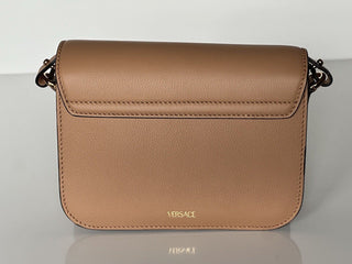 NWT $1550 Versace Medusa Head Leather Caramel Small Shoulder Bag 1008100 IT