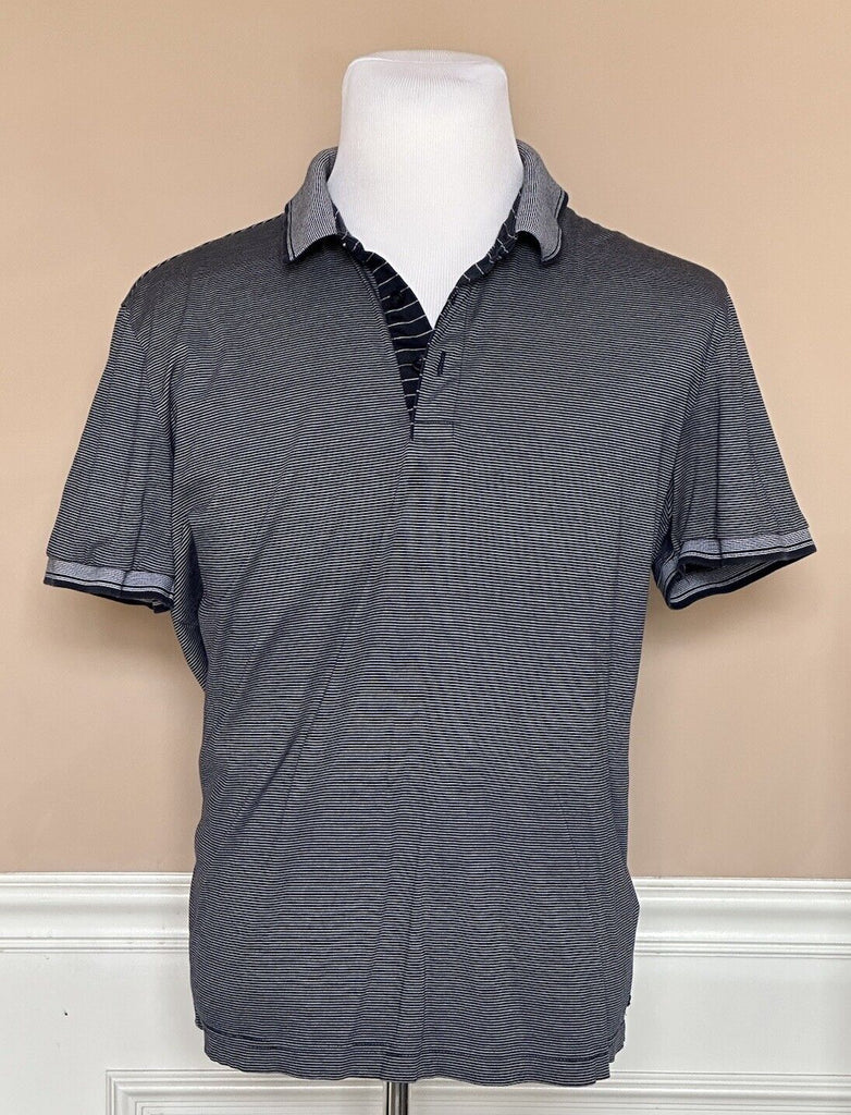 Boss Hugo Boss Green Label Short Sleeve Striped Blue Polo T-Shirt XL