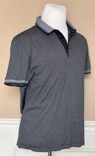 Boss Hugo Boss Green Label Short Sleeve Striped Blue Polo T-Shirt XL