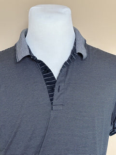 Boss Hugo Boss Green Label Short Sleeve Striped Blue Polo T-Shirt XL