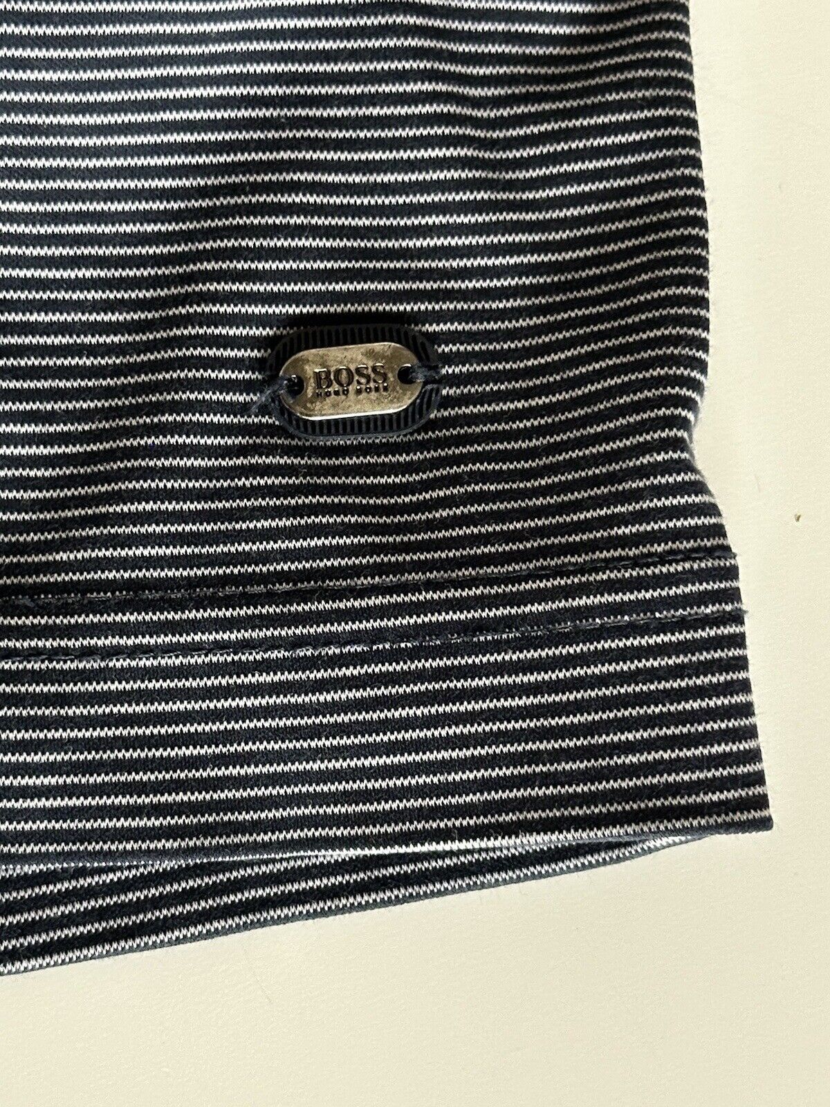 Boss Hugo Boss Green Label Short Sleeve Striped Blue Polo T-Shirt XL