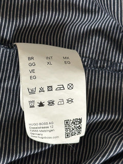 Boss Hugo Boss Green Label Short Sleeve Striped Blue Polo T-Shirt XL