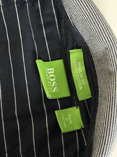 Boss Hugo Boss Green Label Short Sleeve Striped Blue Polo T-Shirt XL